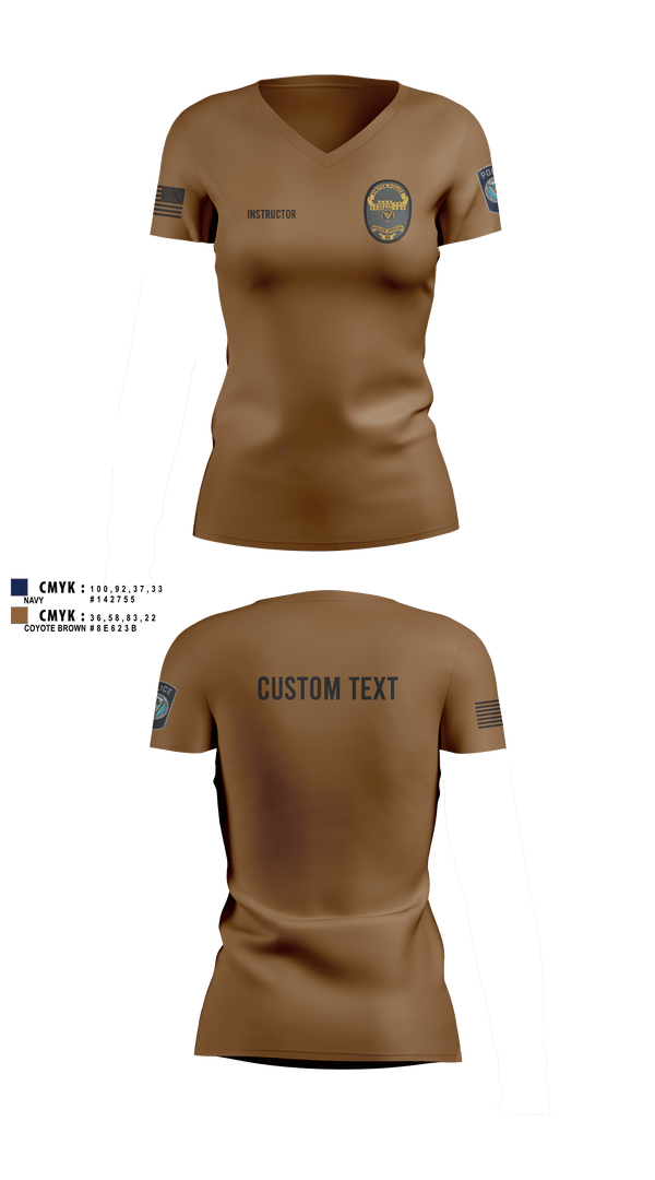 Vinton Police Department Women's Short Sleeve V-neck Shirt - 5