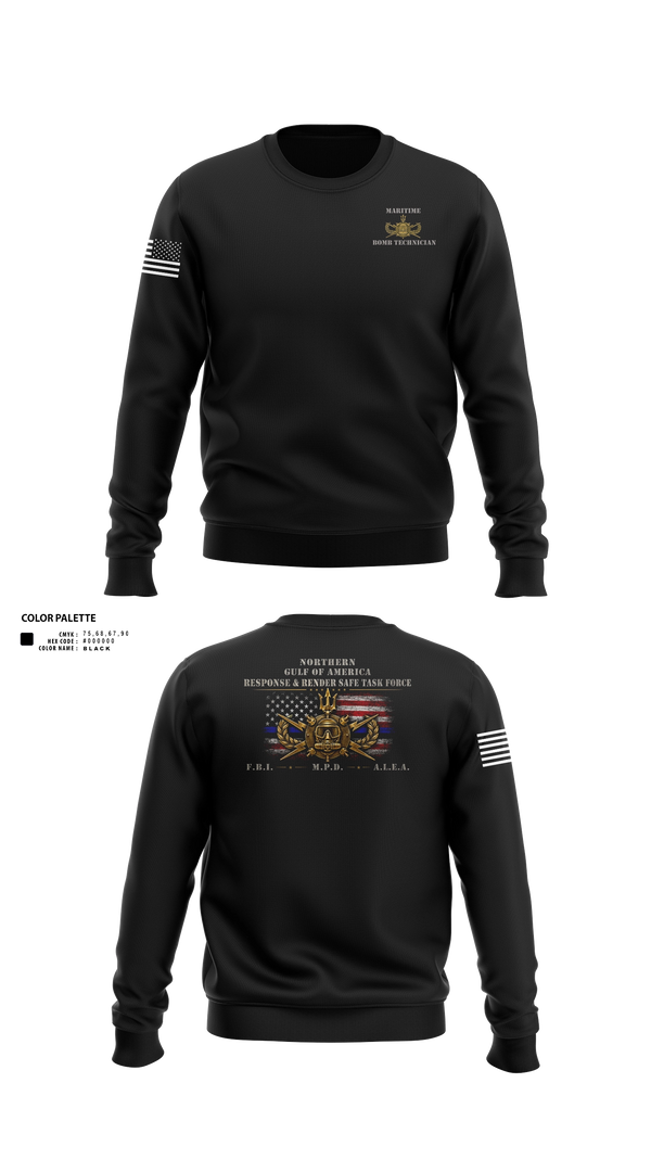 Crew Neck Sweatshirt, GOA RSTF, Police, Teamtime, Team time, sublimation, custom sports apparel, team uniforms, spirit wear, spiritwear, sports uniforms, custom shirts, team store, custom team store, fundraiser sports, apparel fundraiser