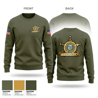 Crew Neck Sweatshirt, Elkhart county sheriff office explorer program, Police, Teamtime, Team time, sublimation, custom sports apparel, team uniforms, spirit wear, spiritwear, sports uniforms, custom shirts, team store, custom team store, fundraiser sports, apparel fundraiser