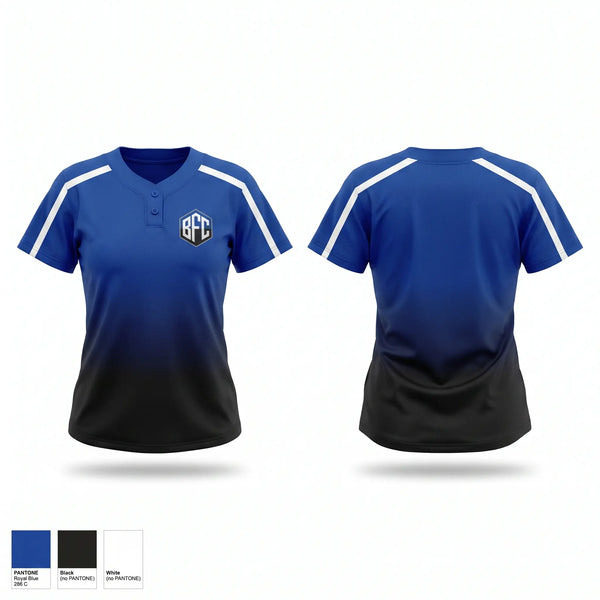 Two Button Softball Jersey, Express, Softball, Teamtime, Team time, sublimation, custom sports apparel, team uniforms, spirit wear, spiritwear, sports uniforms, custom shirts, team store, custom team store, fundraiser sports, apparel fundraiser