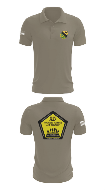 1st Cav 3CR 22311703 Short Sleeve Performance Polo - 67