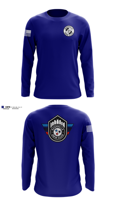 BMW Club of Nashville 77939303 Long Sleeve Performance Shirt 1