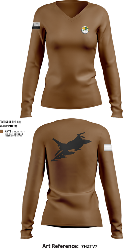 NDI 43607915 Women's Long Sleeve V-neck Shirt - 100