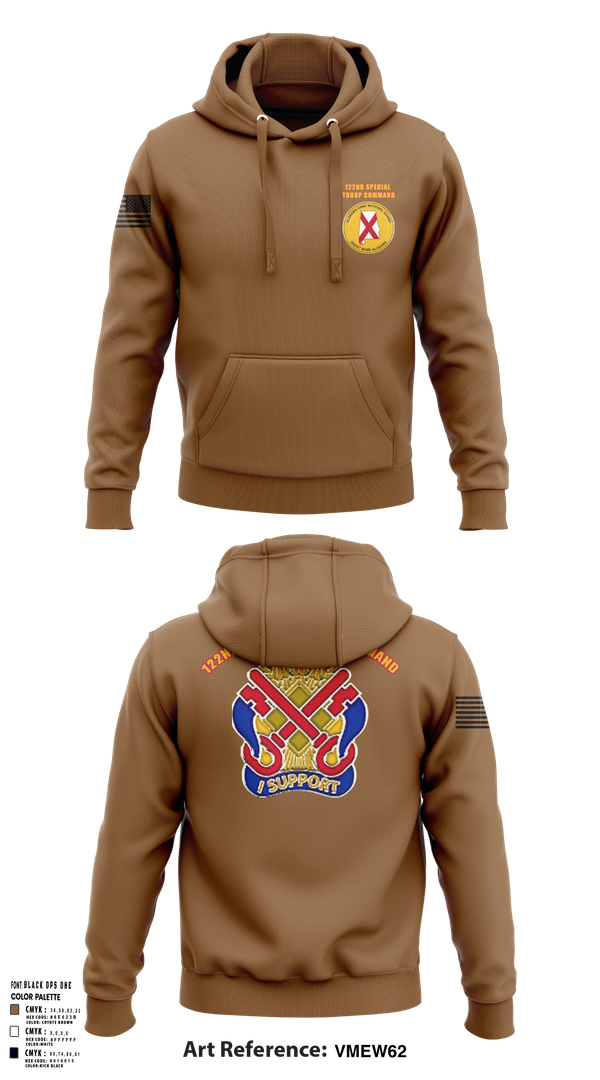 Hoodie, 122nd Special Troop Command, , Teamtime, Team time, sublimation, custom sports apparel, team uniforms, spirit wear, spiritwear, sports uniforms, custom shirts, team store, custom team store, fundraiser sports, apparel fundraiser