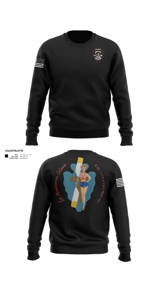 Crew Neck Sweatshirt, B Co 1/114th Maintenance, Army, Teamtime, Team time, sublimation, custom sports apparel, team uniforms, spirit wear, spiritwear, sports uniforms, custom shirts, team store, custom team store, fundraiser sports, apparel fundraiser