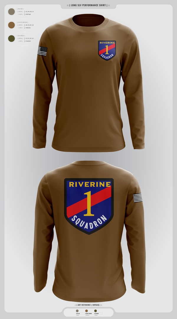 Long Sleeve Performance Shirt, Riverine Squadron One, , Teamtime, Team time, sublimation, custom sports apparel, team uniforms, spirit wear, spiritwear, sports uniforms, custom shirts, team store, custom team store, fundraiser sports, apparel fundraiser