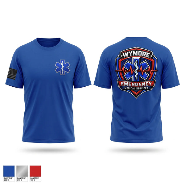 Old School Cotton Feel Shirt, Wymore EMS, EMS/EMT, Teamtime, Team time, sublimation, custom sports apparel, team uniforms, spirit wear, spiritwear, sports uniforms, custom shirts, team store, custom team store, fundraiser sports, apparel fundraiser