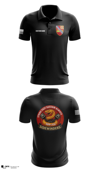 Short Sleeve Performance Polo, 509th FSC, Army, Teamtime, Team time, sublimation, custom sports apparel, team uniforms, spirit wear, spiritwear, sports uniforms, custom shirts, team store, custom team store, fundraiser sports, apparel fundraiser