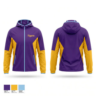 Windbreaker, Tigers, Wrestling, Teamtime, Team time, sublimation, custom sports apparel, team uniforms, spirit wear, spiritwear, sports uniforms, custom shirts, team store, custom team store, fundraiser sports, apparel fundraiser