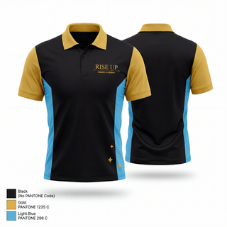 Short Sleeve Performance Polo, Rise Up Dance Academy, Cheer, Teamtime, Team time, sublimation, custom sports apparel, team uniforms, spirit wear, spiritwear, sports uniforms, custom shirts, team store, custom team store, fundraiser sports, apparel fundraiser
