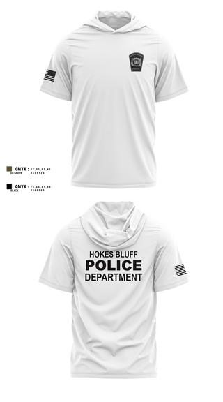Short Sleeve Performance Shirt with hood, HOKES BLUFF POLICE DEPARTMENT, Police, Teamtime, Team time, sublimation, custom sports apparel, team uniforms, spirit wear, spiritwear, sports uniforms, custom shirts, team store, custom team store, fundraiser sports, apparel fundraiser