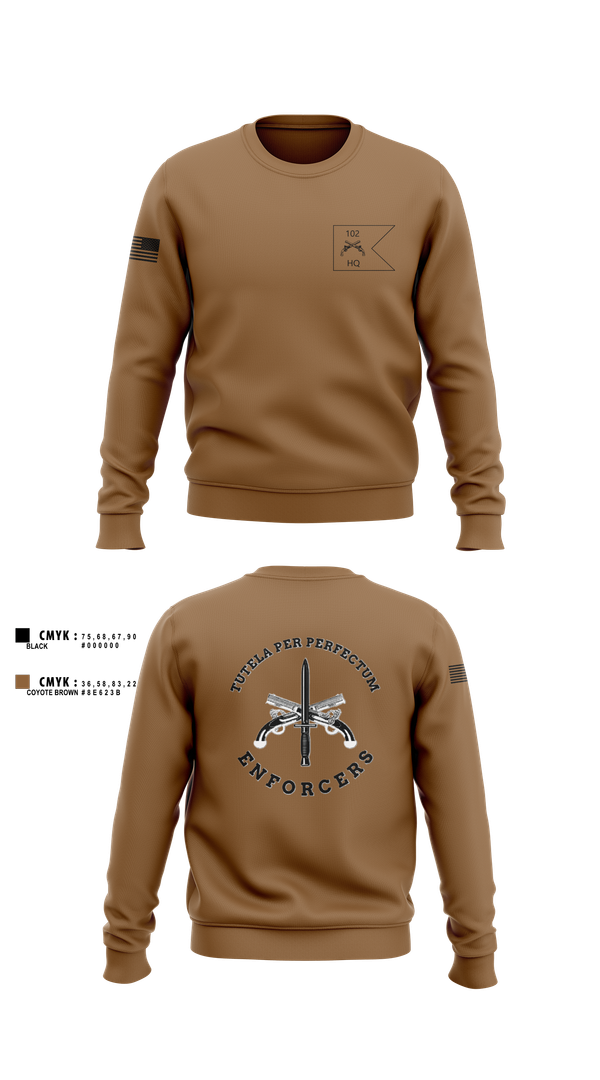 Crew Neck Sweatshirt, HHC, 102d MP BN, National Guard, Teamtime, Team time, sublimation, custom sports apparel, team uniforms, spirit wear, spiritwear, sports uniforms, custom shirts, team store, custom team store, fundraiser sports, apparel fundraiser