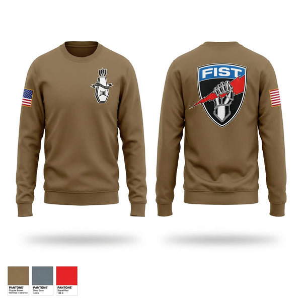 Crew Neck Sweatshirt, 2-7IN FIST, Army, Teamtime, Team time, sublimation, custom sports apparel, team uniforms, spirit wear, spiritwear, sports uniforms, custom shirts, team store, custom team store, fundraiser sports, apparel fundraiser