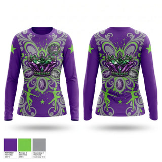 Long Sleeve Performance Shirt, Nfinite Royalettz, Cheer, Teamtime, Team time, sublimation, custom sports apparel, team uniforms, spirit wear, spiritwear, sports uniforms, custom shirts, team store, custom team store, fundraiser sports, apparel fundraiser