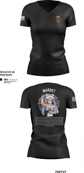 Womens Short Sleeve Vneck Shirt, Karl & Hedwig Ackermann Memorial Institute for Joint Military Intelligence and Law Enforcement Education & Training at MARDET Fort Leonard Wood, , Teamtime, Team time, sublimation, custom sports apparel, team uniforms, spirit wear, spiritwear, sports uniforms, custom shirts, team store, custom team store, fundraiser sports, apparel fundraiser