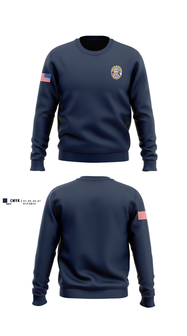Crew Neck Sweatshirt, Sour Lake Police Department, Police, Teamtime, Team time, sublimation, custom sports apparel, team uniforms, spirit wear, spiritwear, sports uniforms, custom shirts, team store, custom team store, fundraiser sports, apparel fundraiser