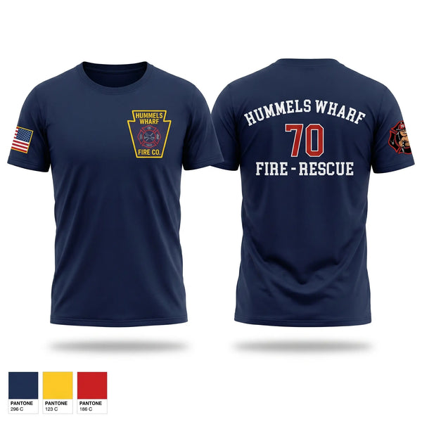 Old School Cotton Feel Shirt, Hummels Wharf Fire-Rescue, Fire Department, Teamtime, Team time, sublimation, custom sports apparel, team uniforms, spirit wear, spiritwear, sports uniforms, custom shirts, team store, custom team store, fundraiser sports, apparel fundraiser
