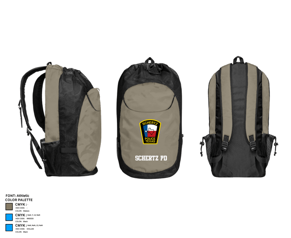 Gear Bag, Schertz PD, Police, Teamtime, Team time, sublimation, custom sports apparel, team uniforms, spirit wear, spiritwear, sports uniforms, custom shirts, team store, custom team store, fundraiser sports, apparel fundraiser