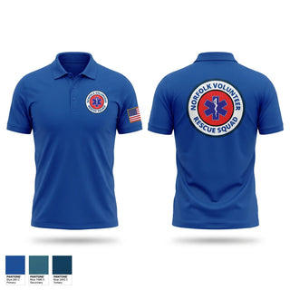 Short Sleeve Performance Polo, Norfolk Volunteer Rescue Squad, EMS/EMT, Teamtime, Team time, sublimation, custom sports apparel, team uniforms, spirit wear, spiritwear, sports uniforms, custom shirts, team store, custom team store, fundraiser sports, apparel fundraiser