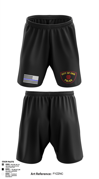 Erie police department 42261710 Athletic Shorts With Pockets - 4