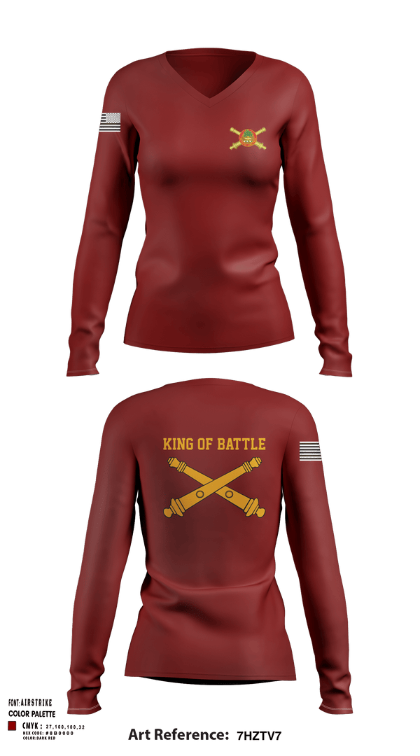 Women's Long Sleeve Vneck Shirt, BN FDC 1-5 FA, Army, Teamtime, Team time, sublimation, custom sports apparel, team uniforms, spirit wear, spiritwear, sports uniforms, custom shirts, team store, custom team store, fundraiser sports, apparel fundraiser