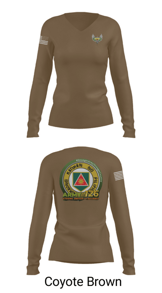 Women's Long Sleeve Vneck Shirt, 51st Combat Engineers, Army, Teamtime, Team time, sublimation, custom sports apparel, team uniforms, spirit wear, spiritwear, sports uniforms, custom shirts, team store, custom team store, fundraiser sports, apparel fundraiser