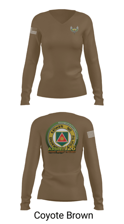 51st Combat Engineers 81487377 Women's Long Sleeve V-neck Shirt - 17