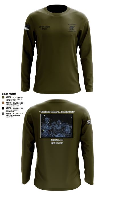 Charger Co. / 2-112th Infantry Battalion 37738588 Long Sleeve Performance Shirt - 17