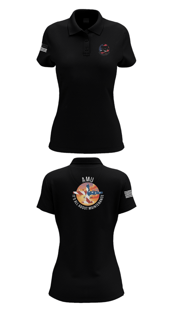 Women's Short Sleeve Performance Polo, 910th AMU, Air Force, Teamtime, Team time, sublimation, custom sports apparel, team uniforms, spirit wear, spiritwear, sports uniforms, custom shirts, team store, custom team store, fundraiser sports, apparel fundraiser