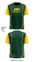 New Milford Bulls Football And Cheerleading 19489077 Short Sleeve Performance Shirt - 10