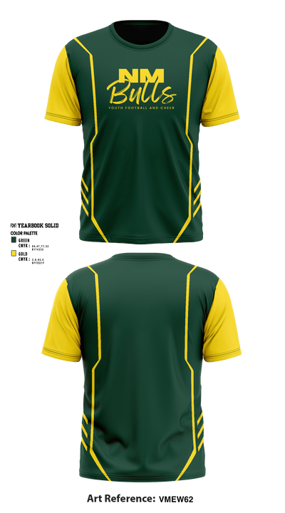 New Milford Bulls Football And Cheerleading 19489077 Short Sleeve Performance Shirt - 10
