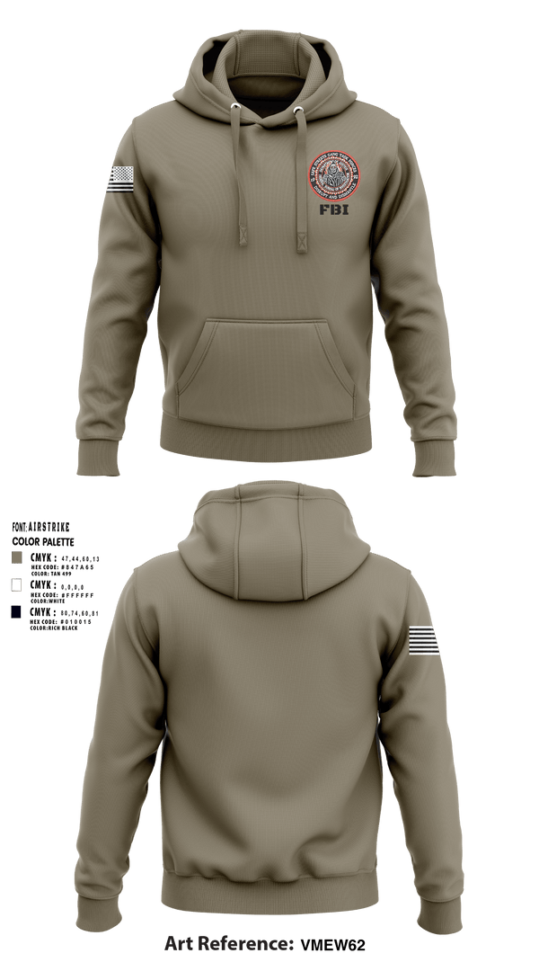 Hoodie, FBI, Police, Teamtime, Team time, sublimation, custom sports apparel, team uniforms, spirit wear, spiritwear, sports uniforms, custom shirts, team store, custom team store, fundraiser sports, apparel fundraiser