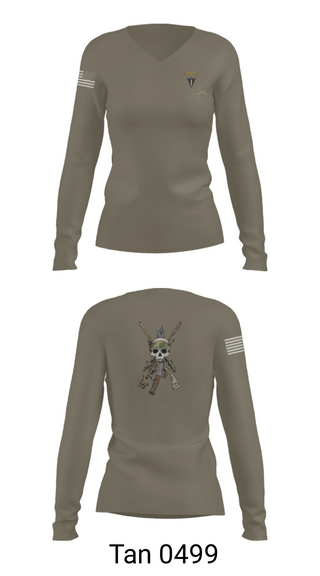 Women's Long Sleeve Vneck Shirt, HHC 2/130 IN, National Guard, Teamtime, Team time, sublimation, custom sports apparel, team uniforms, spirit wear, spiritwear, sports uniforms, custom shirts, team store, custom team store, fundraiser sports, apparel fundraiser