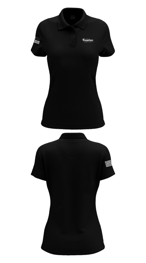 Women's Short Sleeve Performance Polo, Milford Jr Spartans Football and Cheer, Football, Teamtime, Team time, sublimation, custom sports apparel, team uniforms, spirit wear, spiritwear, sports uniforms, custom shirts, team store, custom team store, fundraiser sports, apparel fundraiser