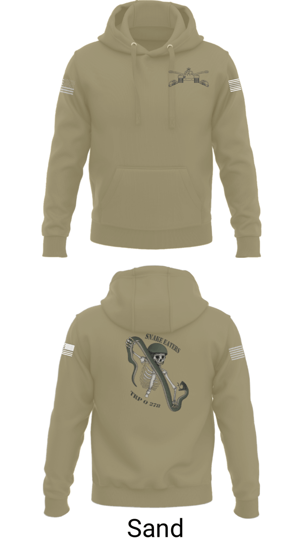 Hoodie, Q Troop 4/278th, Army, Teamtime, Team time, sublimation, custom sports apparel, team uniforms, spirit wear, spiritwear, sports uniforms, custom shirts, team store, custom team store, fundraiser sports, apparel fundraiser