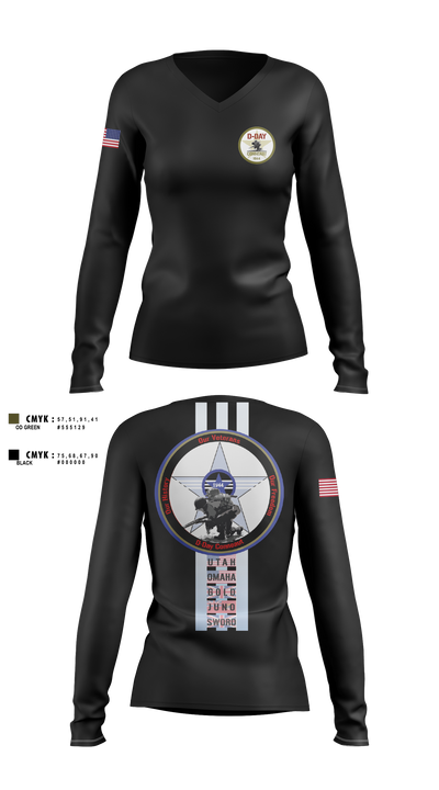 D-Day Ohio, Inc Women's Long Sleeve V-neck Shirt - 5