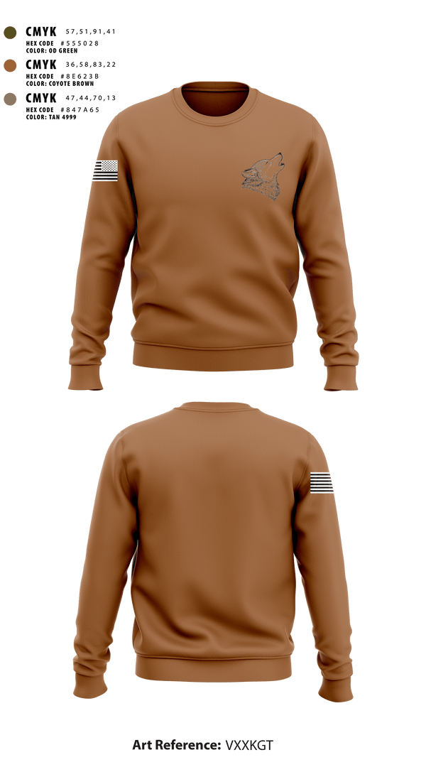 Crew Neck Sweatshirt, Dirty Dawgz, National Guard, Teamtime, Team time, sublimation, custom sports apparel, team uniforms, spirit wear, spiritwear, sports uniforms, custom shirts, team store, custom team store, fundraiser sports, apparel fundraiser