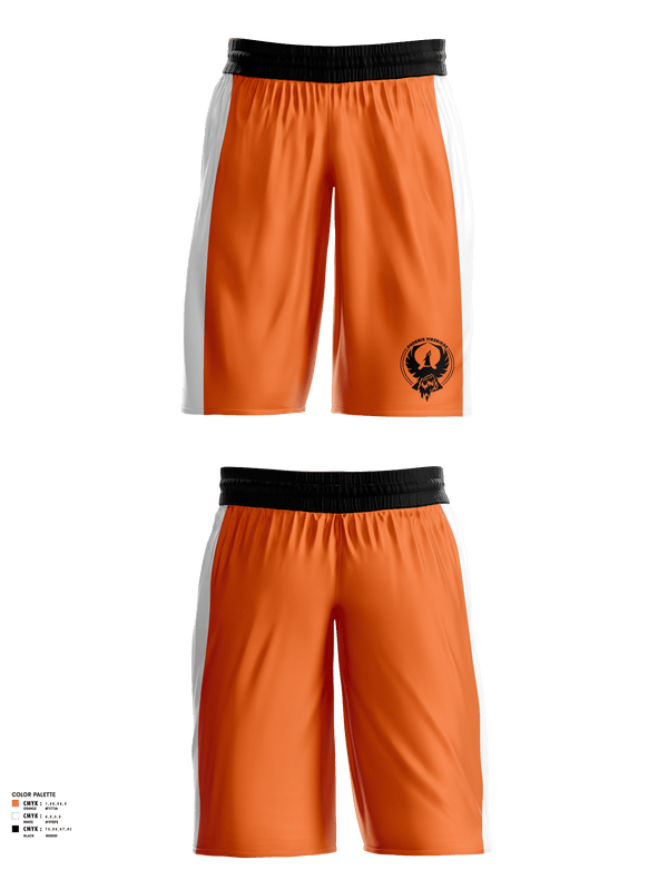 Mens Basketball Shorts, Phoenix Firebirds, Men's Basketball, Teamtime, Team time, sublimation, custom sports apparel, team uniforms, spirit wear, spiritwear, sports uniforms, custom shirts, team store, custom team store, fundraiser sports, apparel fundraiser