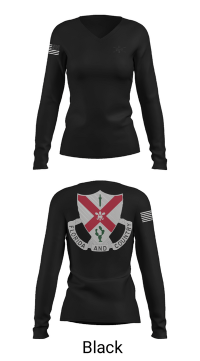 C Co 1-124 Rifle Company 57736053 Women's Long Sleeve V-neck Shirt - 35