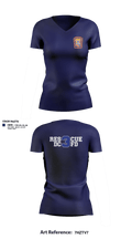 Washington DC Fire Department 38057797 Women's Short Sleeve V-neck Shirt - 3