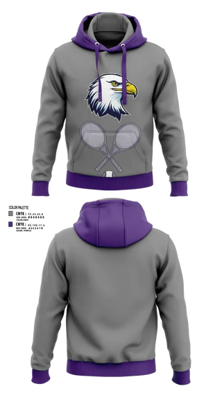 Hoodie, Albion Purple Eagles, Tennis, Teamtime, Team time, sublimation, custom sports apparel, team uniforms, spirit wear, spiritwear, sports uniforms, custom shirts, team store, custom team store, fundraiser sports, apparel fundraiser