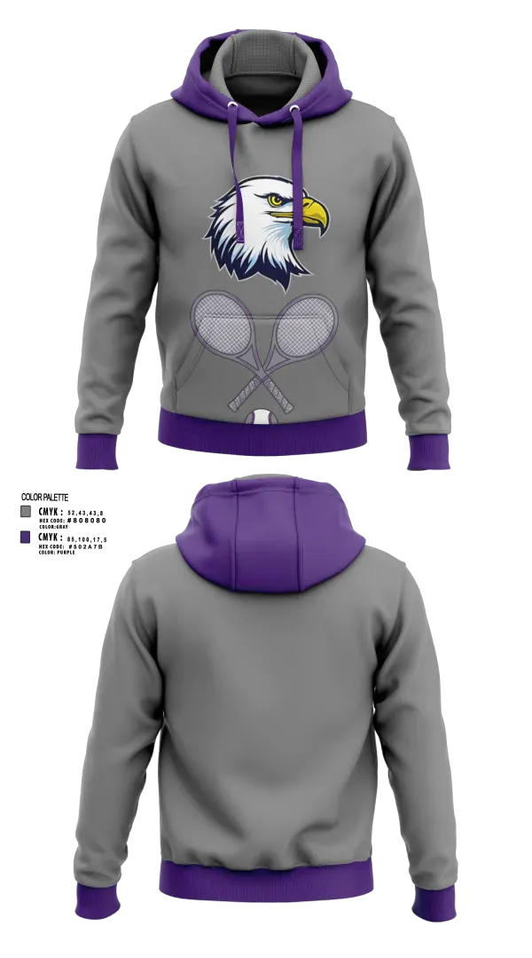 Hoodie, Albion Purple Eagles, Tennis, Teamtime, Team time, sublimation, custom sports apparel, team uniforms, spirit wear, spiritwear, sports uniforms, custom shirts, team store, custom team store, fundraiser sports, apparel fundraiser