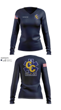 Clay County EMS 27576292 Women's Long Sleeve V-neck Shirt - 21