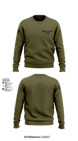 Crew Neck Sweatshirt, Bayou La Batre Police, Police, Teamtime, Team time, sublimation, custom sports apparel, team uniforms, spirit wear, spiritwear, sports uniforms, custom shirts, team store, custom team store, fundraiser sports, apparel fundraiser