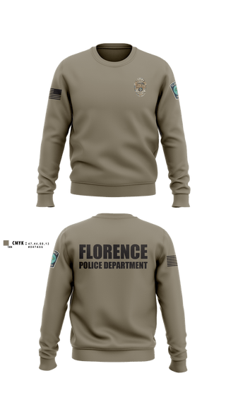 Crew Neck Sweatshirt, Florence Police Department, Police, Teamtime, Team time, sublimation, custom sports apparel, team uniforms, spirit wear, spiritwear, sports uniforms, custom shirts, team store, custom team store, fundraiser sports, apparel fundraiser