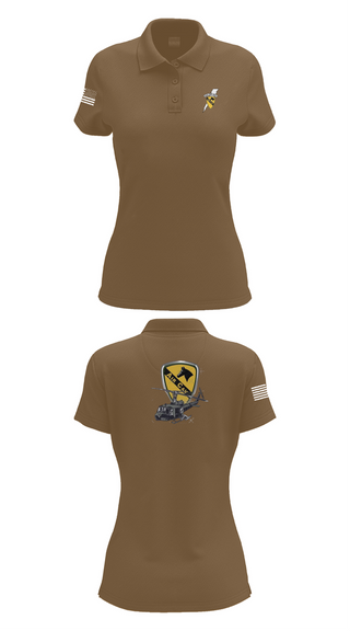 Womens Short Sleeve Performance Polo, 3227 aircav, Army, Teamtime, Team time, sublimation, custom sports apparel, team uniforms, spirit wear, spiritwear, sports uniforms, custom shirts, team store, custom team store, fundraiser sports, apparel fundraiser
