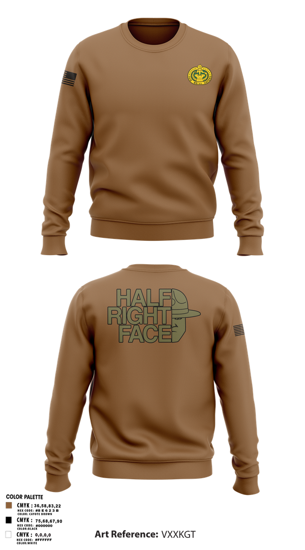 Crew Neck Sweatshirt, C Co 2/397th, Army, Teamtime, Team time, sublimation, custom sports apparel, team uniforms, spirit wear, spiritwear, sports uniforms, custom shirts, team store, custom team store, fundraiser sports, apparel fundraiser