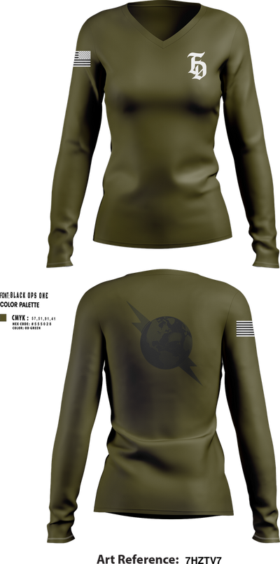 FID 16879085 Women's Long Sleeve V-neck Shirt - 2
