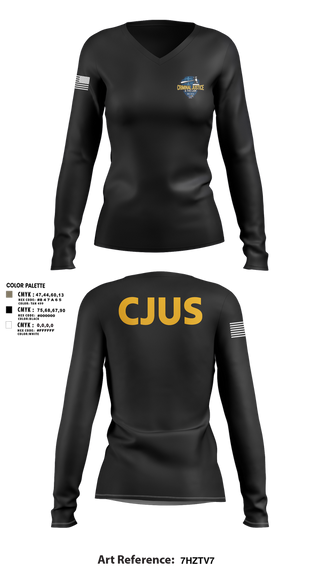 Womens Long Sleeve Vneck Shirt, CJUS, , Teamtime, Team time, sublimation, custom sports apparel, team uniforms, spirit wear, spiritwear, sports uniforms, custom shirts, team store, custom team store, fundraiser sports, apparel fundraiser