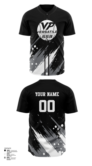 Full Button Baseball Jersey, Versatile Prospects, Baseball, Teamtime, Team time, sublimation, custom sports apparel, team uniforms, spirit wear, spiritwear, sports uniforms, custom shirts, team store, custom team store, fundraiser sports, apparel fundraiser